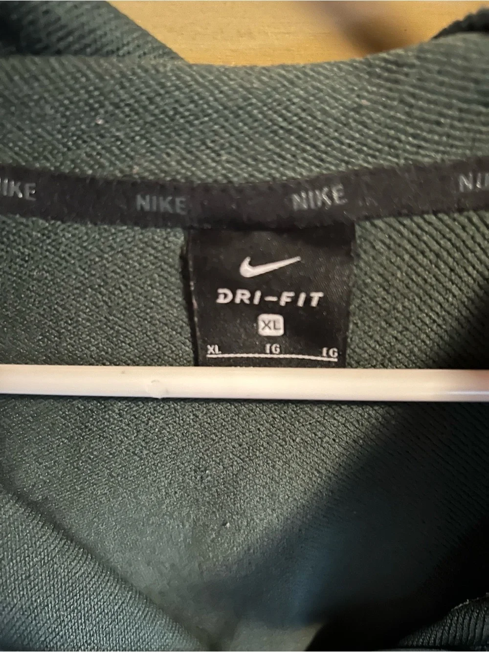 Nike Green Dri-FIT Pullover Sweatshirt with White Swoosh